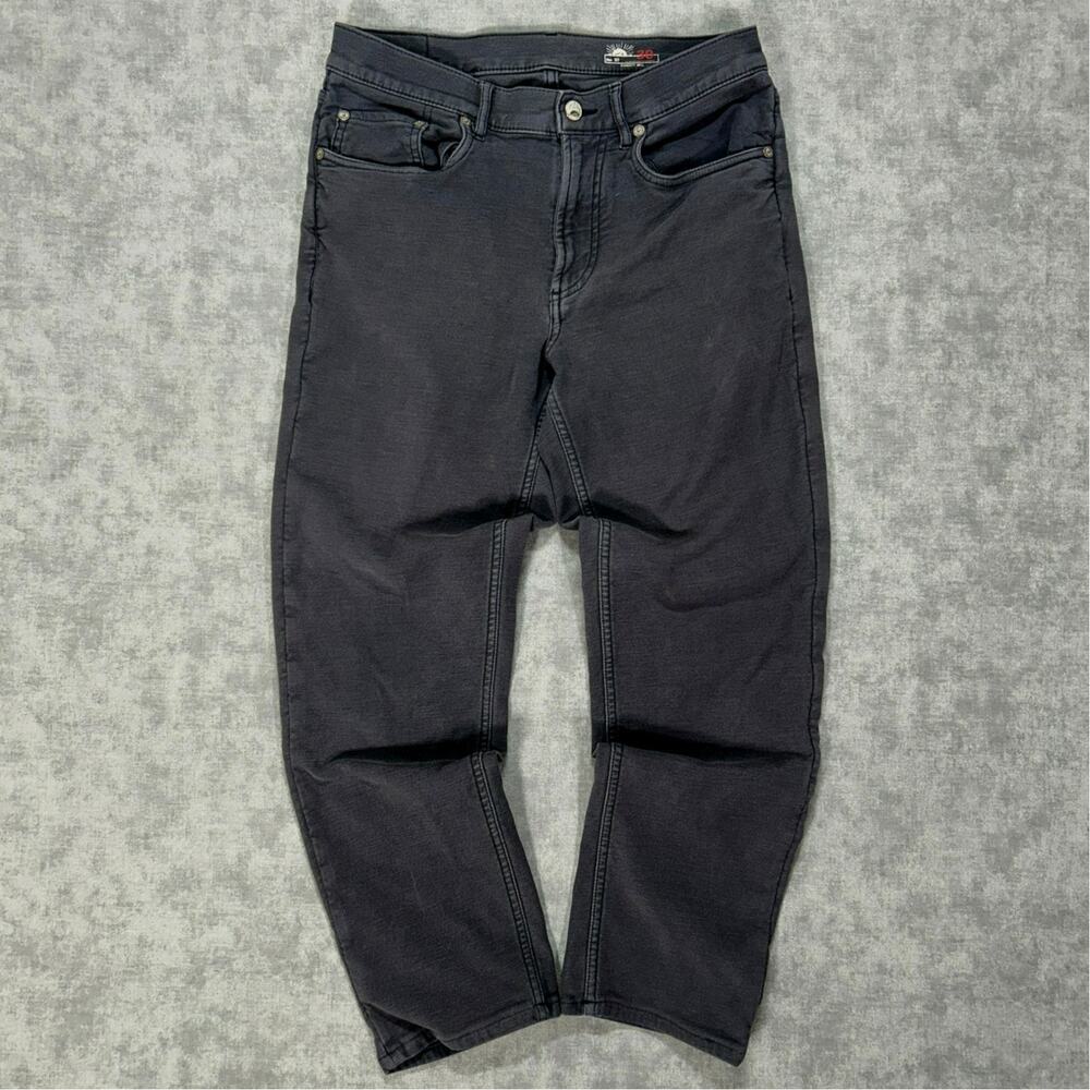 Faherty Stretch Terry 5 pocket grey slim fit casual pants hemmed mens 30x25